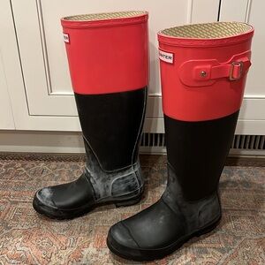 Hunter original color block boots. NWOT. EU size 35/36. Never worn.